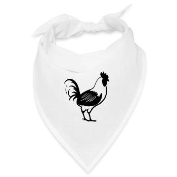 Henne - Bandana Dreieckstuch - Weiß - Vorne