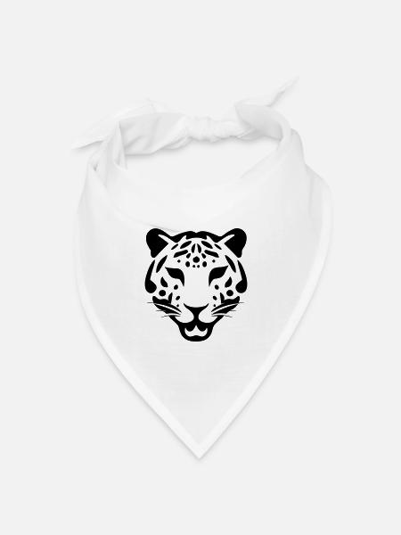 Leopard - Bandana Dreieckstuch - Weiß