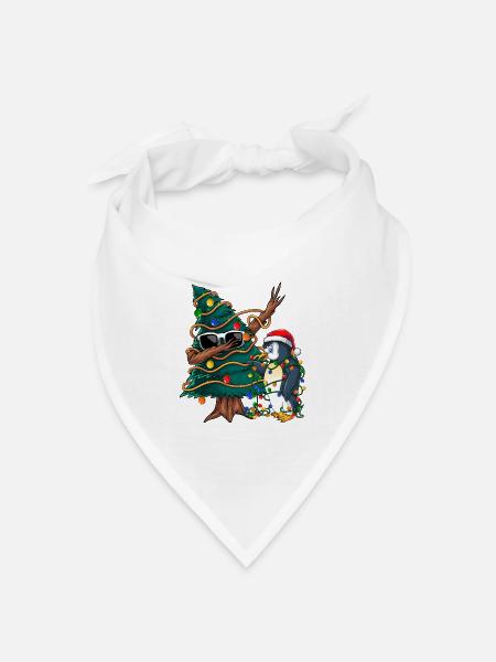 Dapping Tannenbaum -Dapping Weihnachtspullover - Bandana Dreieckstuch - Weiß