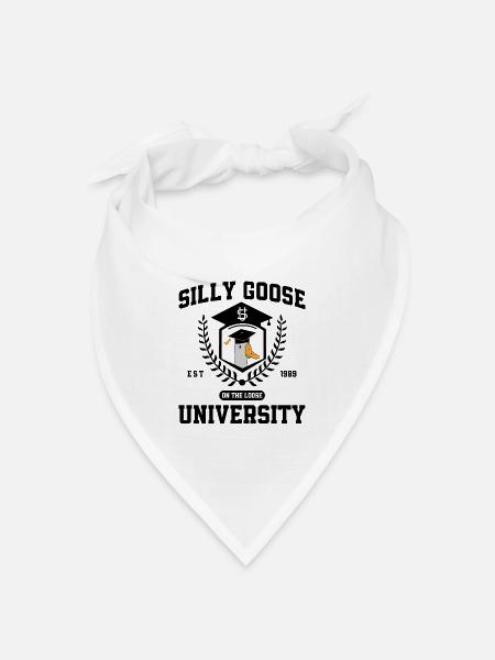 Silly Goose University Silly Goose University Meme - Bandana Dreieckstuch - Weiß