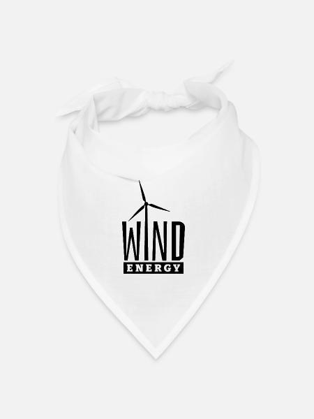 Windenergie - I Love Wind - Windkraft - Windpark - Bandana Dreieckstuch - Weiß