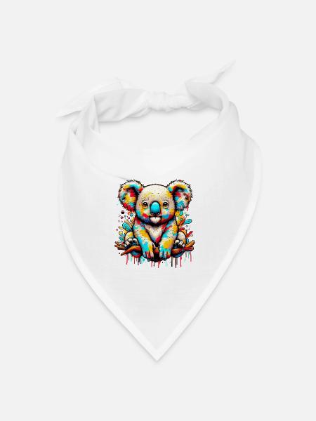 Koala - Bandana Dreieckstuch - Weiß