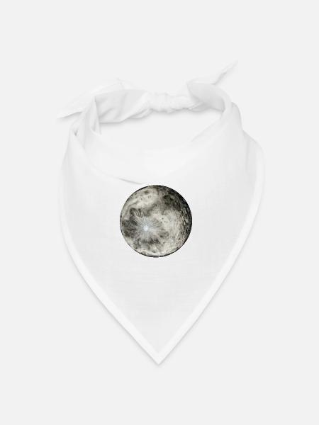 Schau dir den Mond an, er ist kostenlos (weiße Buchstaben) - Bandana Dreieckstuch - Weiß