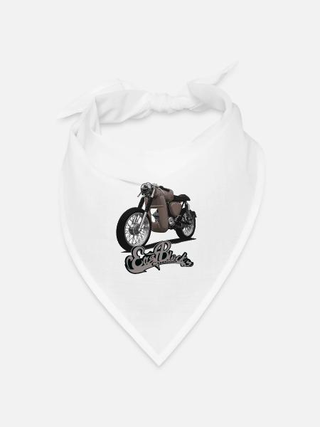 S51 (braun) // Illustration - Bandana Dreieckstuch - Weiß