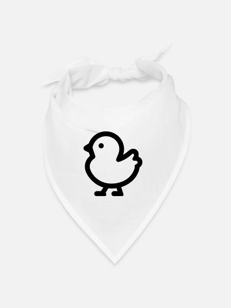 Küken - Bandana Dreieckstuch - Weiß