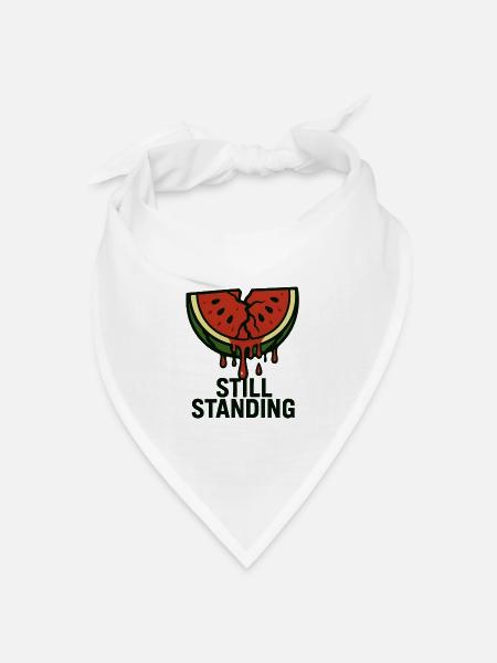Wassermelone - Still Standing - Bandana Dreieckstuch - Weiß