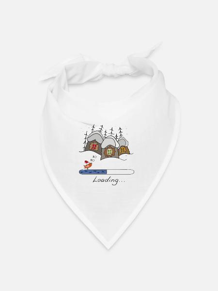 Weihnachtszeit Loading - Bandana Dreieckstuch - Weiß