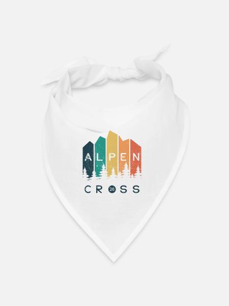 Alpen Cross 26 - Alpenüberquerung 2026 - Wandern - Bandana Dreieckstuch - Weiß