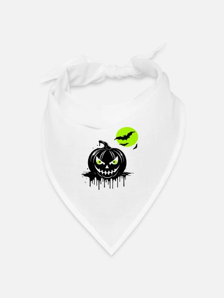 Happy Halloween - Bandana Dreieckstuch - Weiß