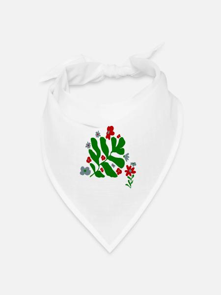 Flower - Bandana Dreieckstuch - Weiß
