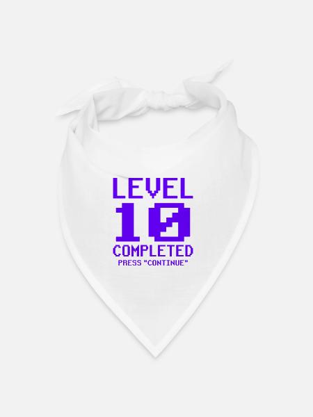 10. Geburtstag Geschenk Gamer - Bandana Dreieckstuch - Weiß