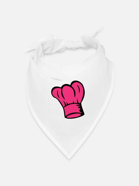 Koch - Kochmütze - Köchin - Bandana Dreieckstuch - Weiß