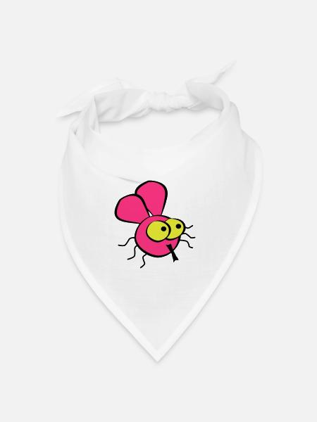 Fliege - Bandana Dreieckstuch - Weiß