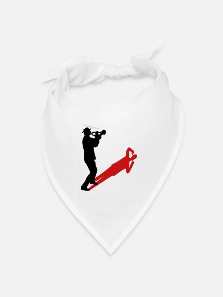 trumpet - Bandana Dreieckstuch - Weiß
