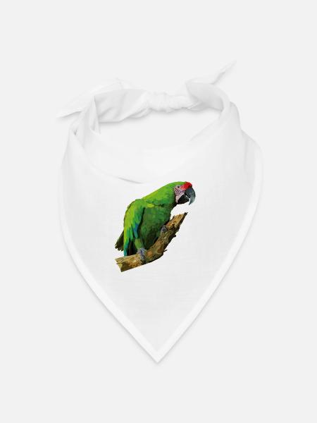 Mehrdeutige Ara - Bandana Dreieckstuch - Weiß