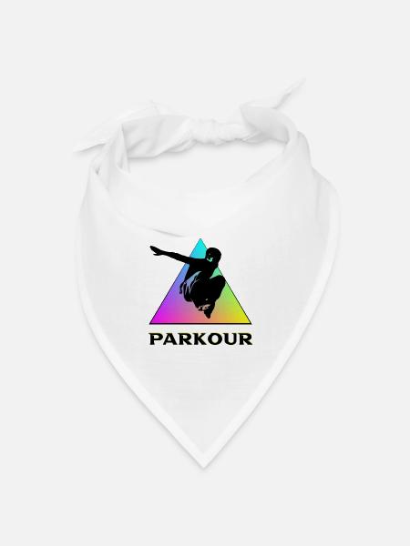 Parkour - Bandana Dreieckstuch - Weiß