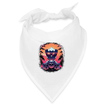 polar bear panda bear quote geek gift idea - Bandana Dreieckstuch - Weiß - Vorne