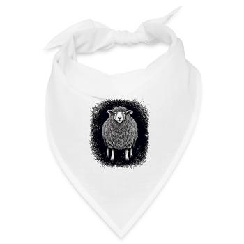 flock of sheep buy cartoon sheep bday geek - Bandana Dreieckstuch - Weiß - Vorne