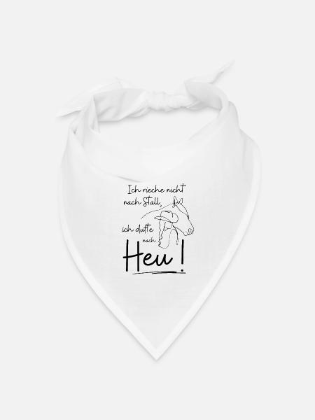 Ich dufte nach Heu - Bandana Dreieckstuch - Weiß