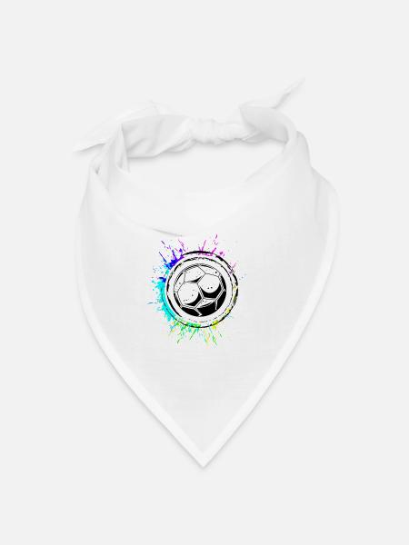 Fußball Sport - Bandana Dreieckstuch - Weiß