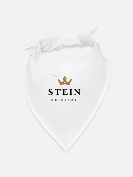 Stein - Bandana Dreieckstuch - Weiß