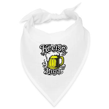 Kreisliga Bier Spruch - Bandana Dreieckstuch - Weiß - Vorne
