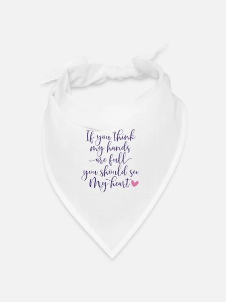 Inspirierendes handschriftliches Zitat-Design - Bandana Dreieckstuch - Weiß