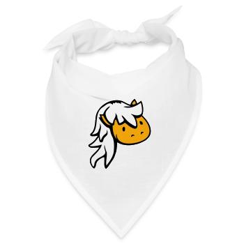 Pferd Süß Pony Fohlen Pferdemädchen Lange Haare - Bandana Dreieckstuch - Weiß - Vorne