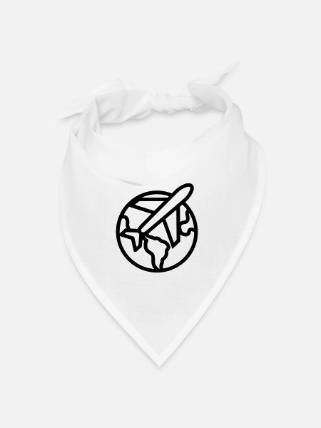 Reise - Bandana Dreieckstuch - Weiß