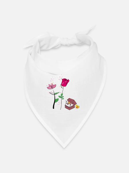 Valentine - Bandana Dreieckstuch - Weiß