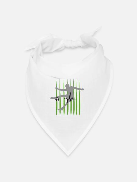 Kicker Herzschlag Fußball Pulsschlag - Bandana Dreieckstuch - Weiß