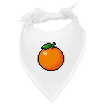 Pixel Orange - Bandana Dreieckstuch - Weiß - Vorne