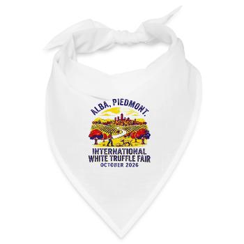 Alba Piedmont International White Truffle Fair - Bandana Dreieckstuch - Weiß - Vorne