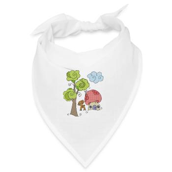Zauberhafter_Wald - Bandana Dreieckstuch - Weiß - Vorne
