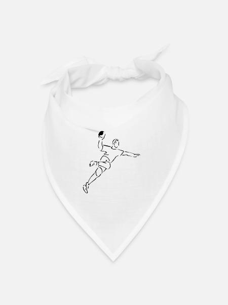 Handball - Bandana Dreieckstuch - Weiß