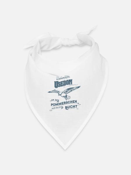 Sonneninsel Usedom - Bandana Dreieckstuch - Weiß