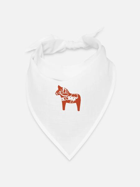 Dalapferd - Bandana Dreieckstuch - Weiß