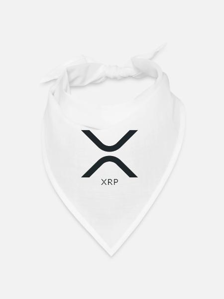 Ripple XRP Logo - Bandana Dreieckstuch - Weiß