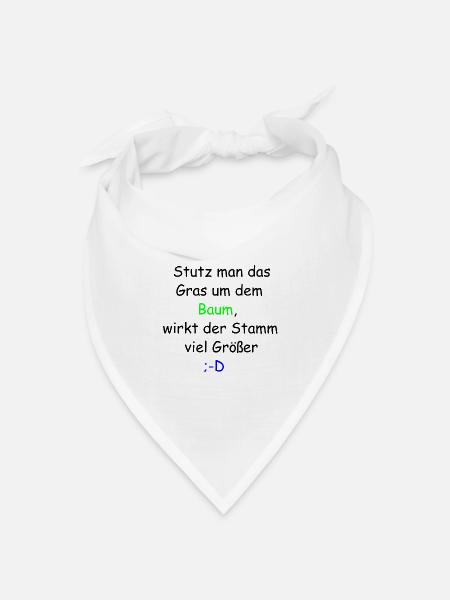 Baum Spruch | Super Geschenk - Bandana Dreieckstuch - Weiß