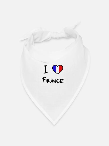France - Bandana Dreieckstuch - Weiß