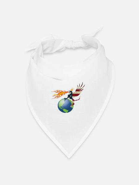 Amerika und die Welt Politik - Bandana Dreieckstuch - Weiß