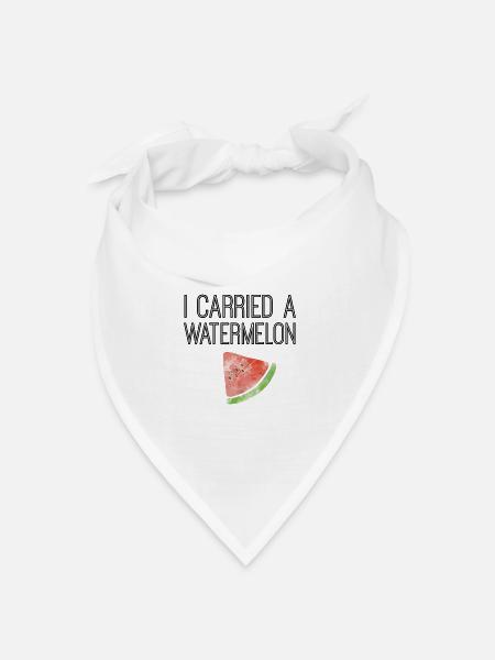 I carried a watermelon - Bandana Dreieckstuch - Weiß