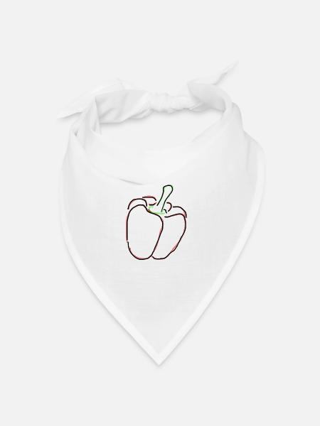 Paprika - Bandana Dreieckstuch - Weiß