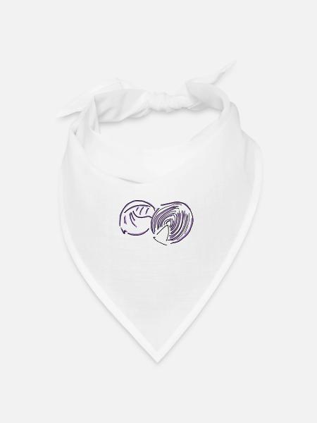 Rotkohl - Bandana Dreieckstuch - Weiß