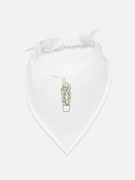 Kaktus - Bandana Dreieckstuch - Weiß