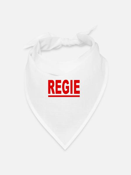 Regie rot - Bandana Dreieckstuch - Weiß