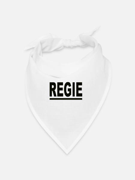 Regie schwarz - Bandana Dreieckstuch - Weiß