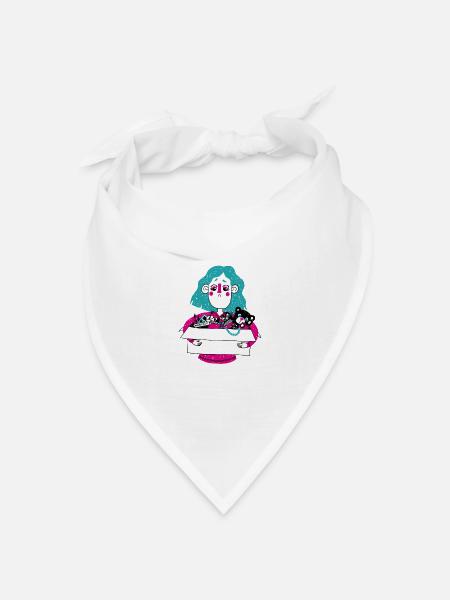 Flohmarkt - Bandana Dreieckstuch - Weiß