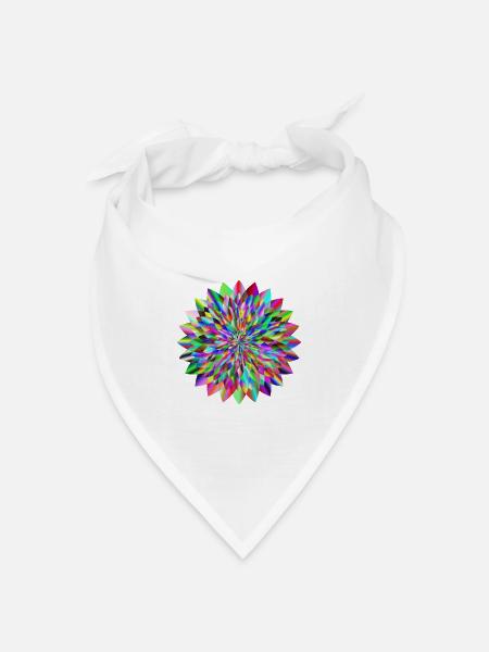 Bunt - Bandana Dreieckstuch - Weiß