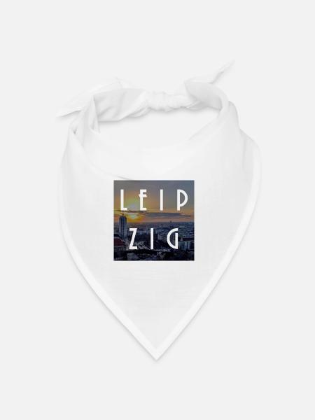 Leipzig - Bandana Dreieckstuch - Weiß